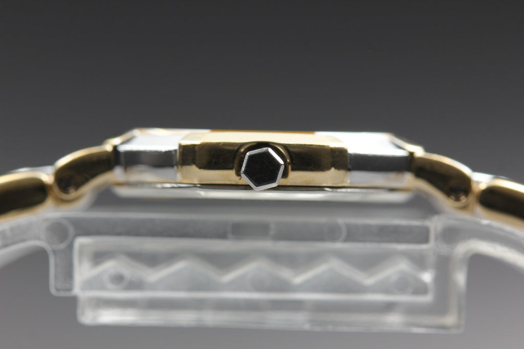 Near MINT Yves Saint Laurent 2200-241762 23mm Quartz Gold Octagon Women Vintage