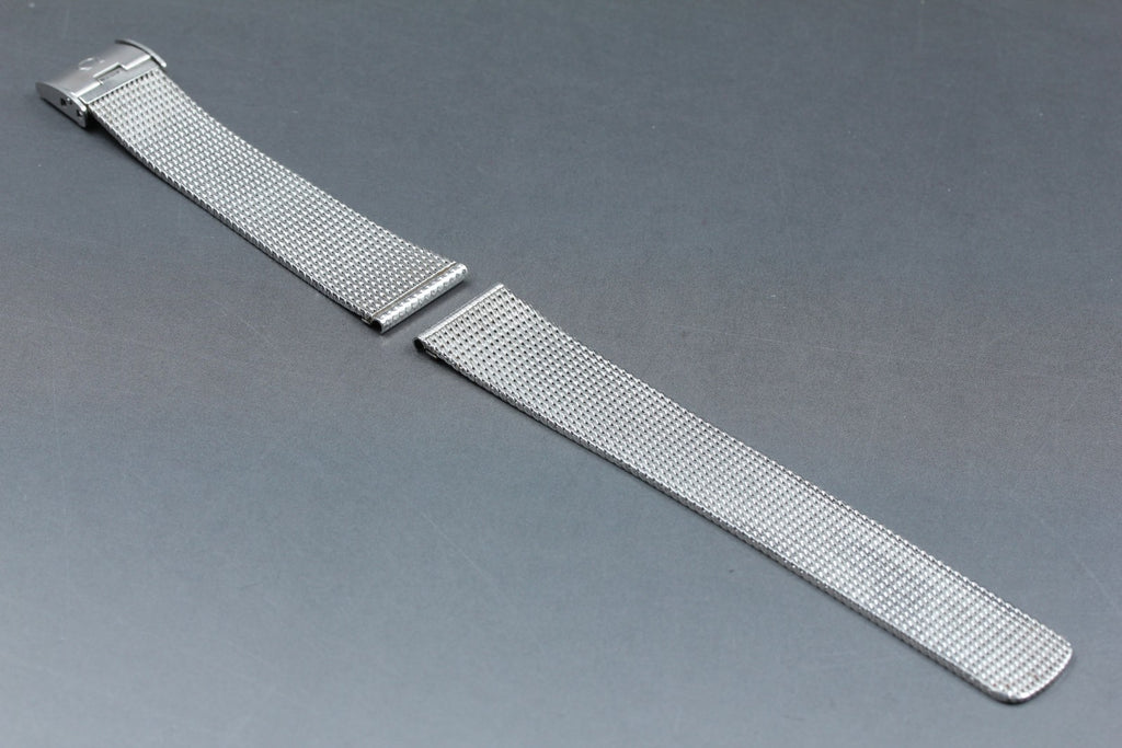 Near MINT OMEGA Milanese/Mesh Band 2039 19mm Stainless Steel Silver Men Vintage