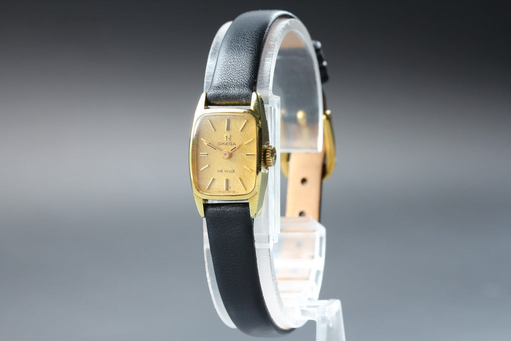 Serviced 1969 OMEGA De Ville 15mm 511.268 Manual Gold Dial Women's Vintage Exc+5