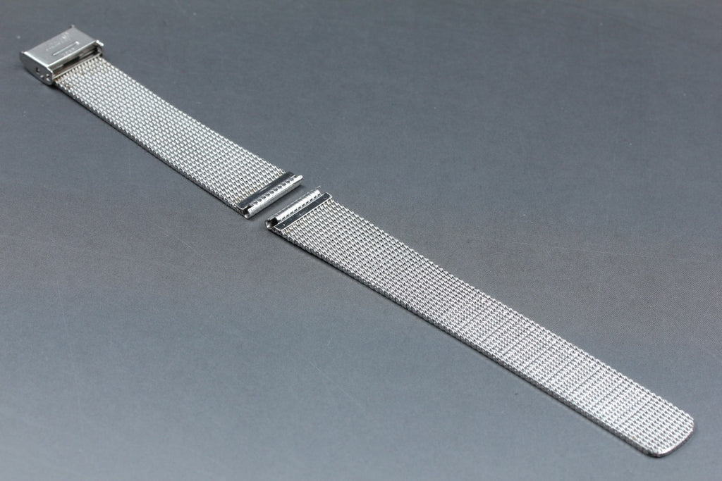 Near MINT OMEGA Milanese/Mesh Band 2039 19mm Stainless Steel Silver Men Vintage