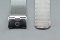 Near MINT OMEGA Milanese/Mesh Band 2038 18mm Stainless Steel Silver Men Vintage
