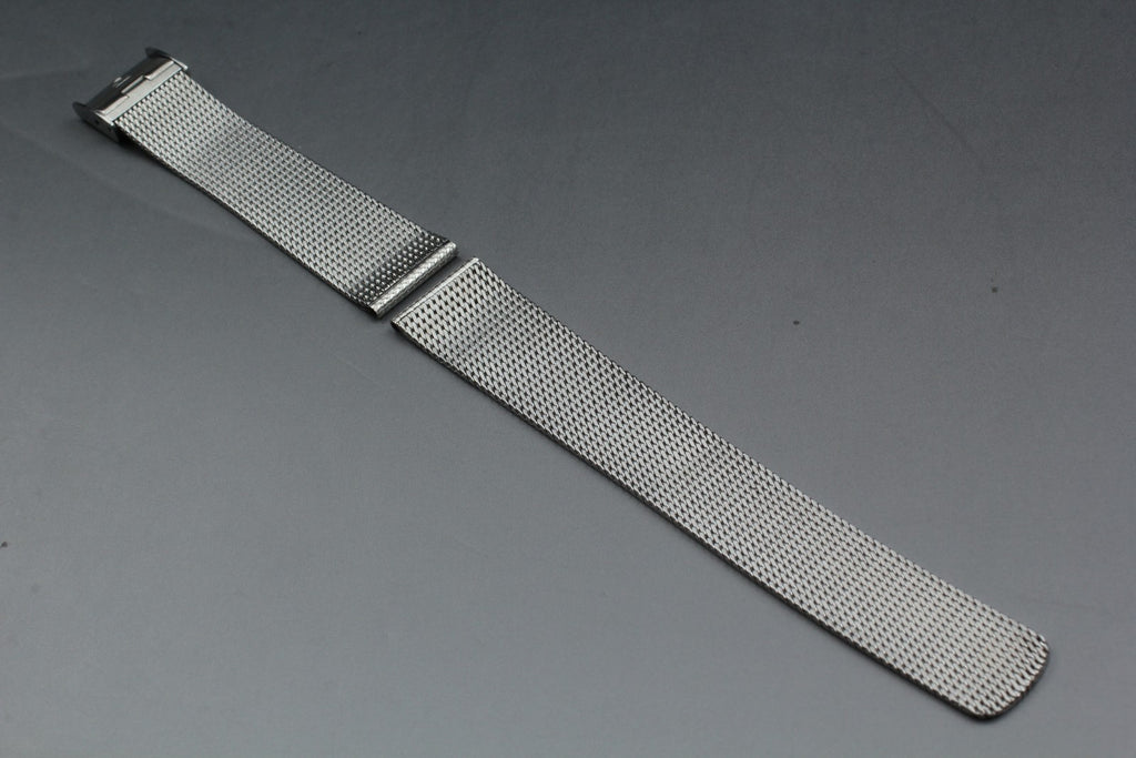 Near MINT OMEGA Milanese/Mesh Band 2038 18mm Stainless Steel Silver Men Vintage