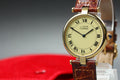 Near MINT Cartier Must de Vendome LM Vermeil 590003 30mm Quartz Roman Unisex