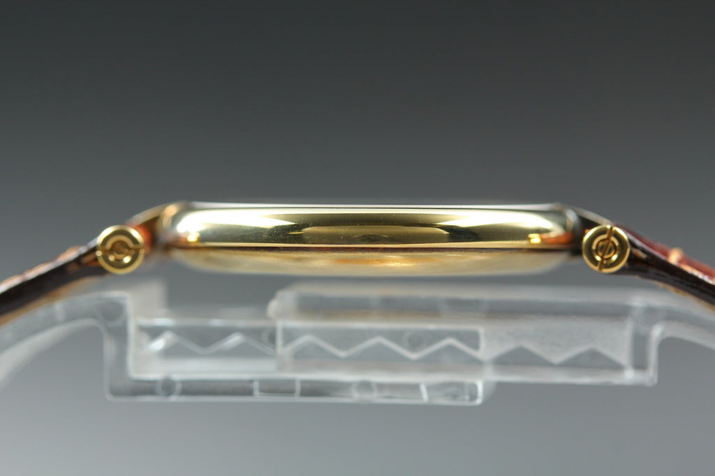 Near MINT Cartier Must de Vendome LM Vermeil 590003 30mm Quartz Roman Unisex