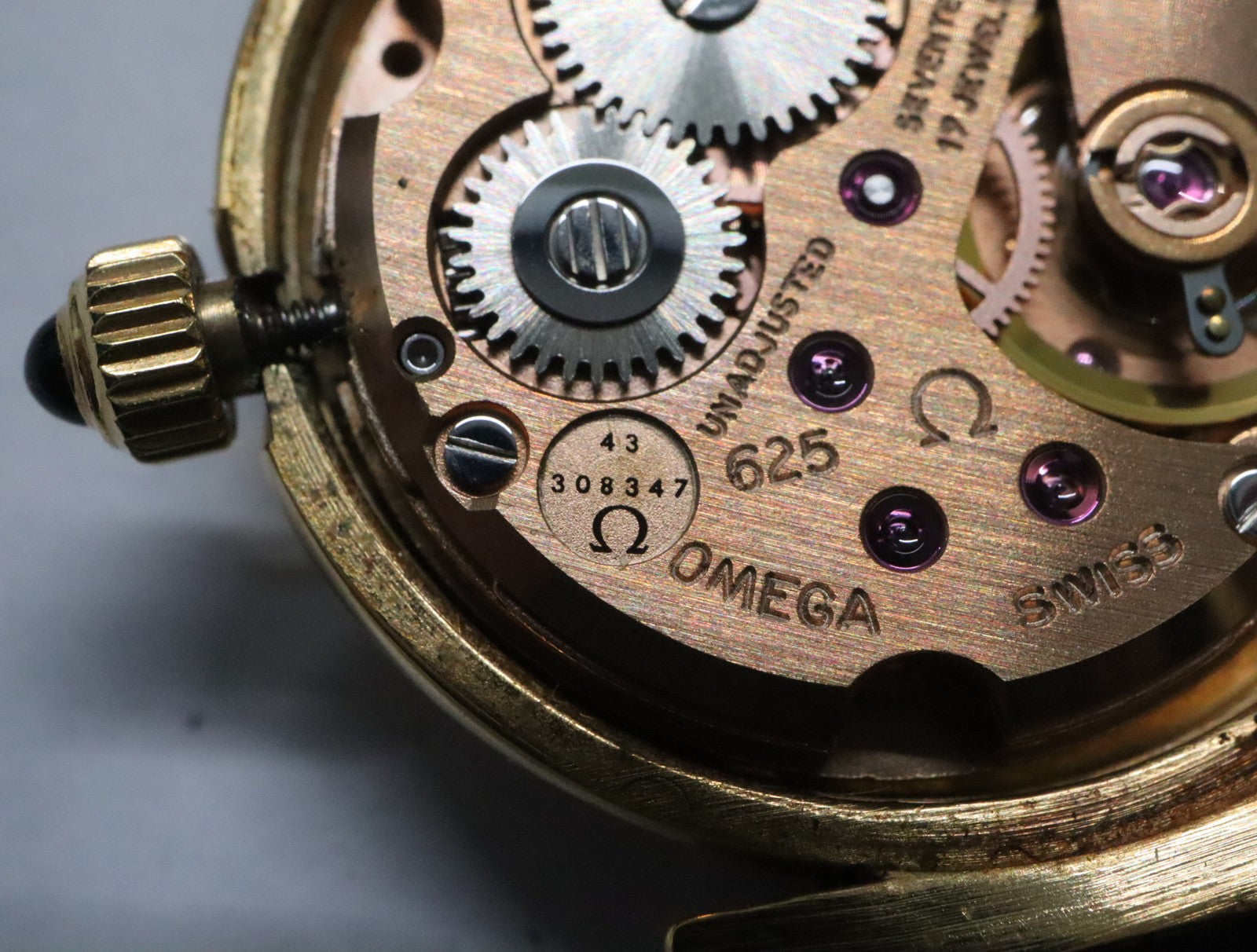 1979 Near MINT OMEGA De Ville 22mm 511.0565 Manual Gold Dial Women's Vintage