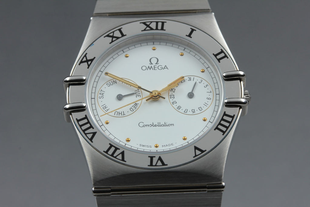 NOS/Full Set 1992 OMEGA Constellation 32mm 396.1070.1 Quartz Silver Men Vintage