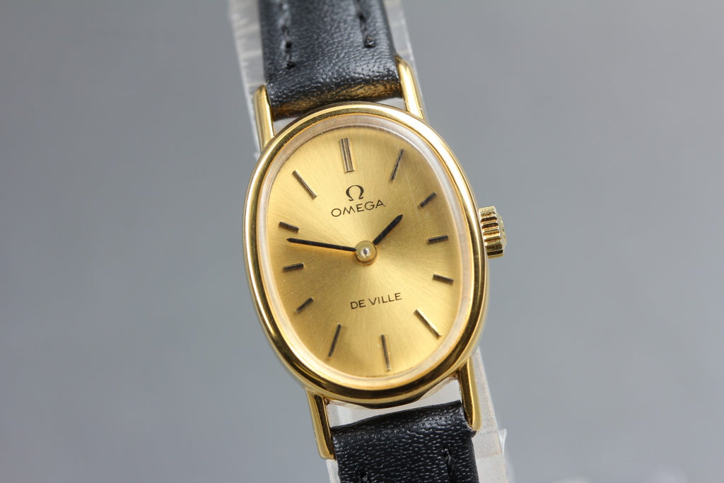 Serviced 1979 Near MINT OMEGA De Ville 18mm 511.0553 Manual Gold Women's Vintage