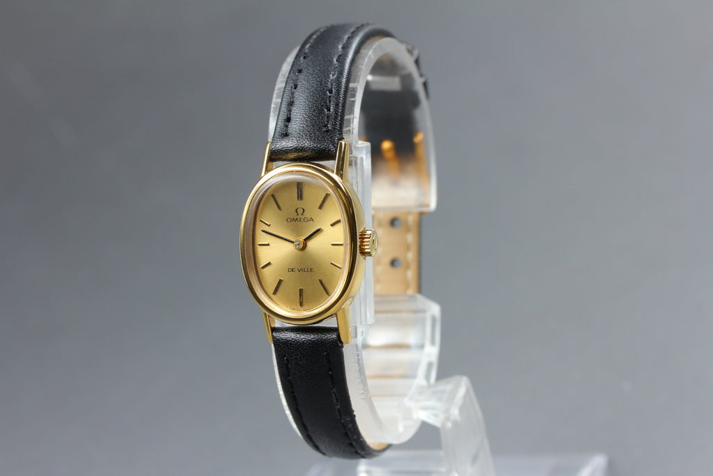 Serviced 1979 Near MINT OMEGA De Ville 18mm 511.0553 Manual Gold Women's Vintage