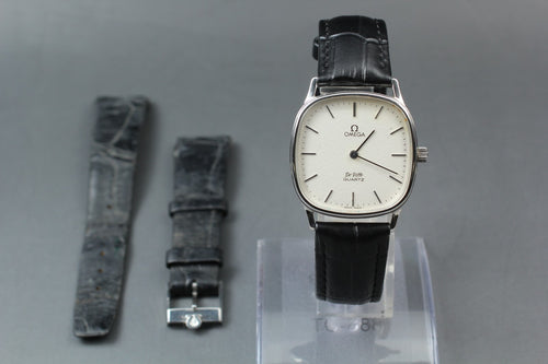 1979 Near MINT OMEGA De Ville 31mm 191.0073 Quartz White Dial Men's Vintage