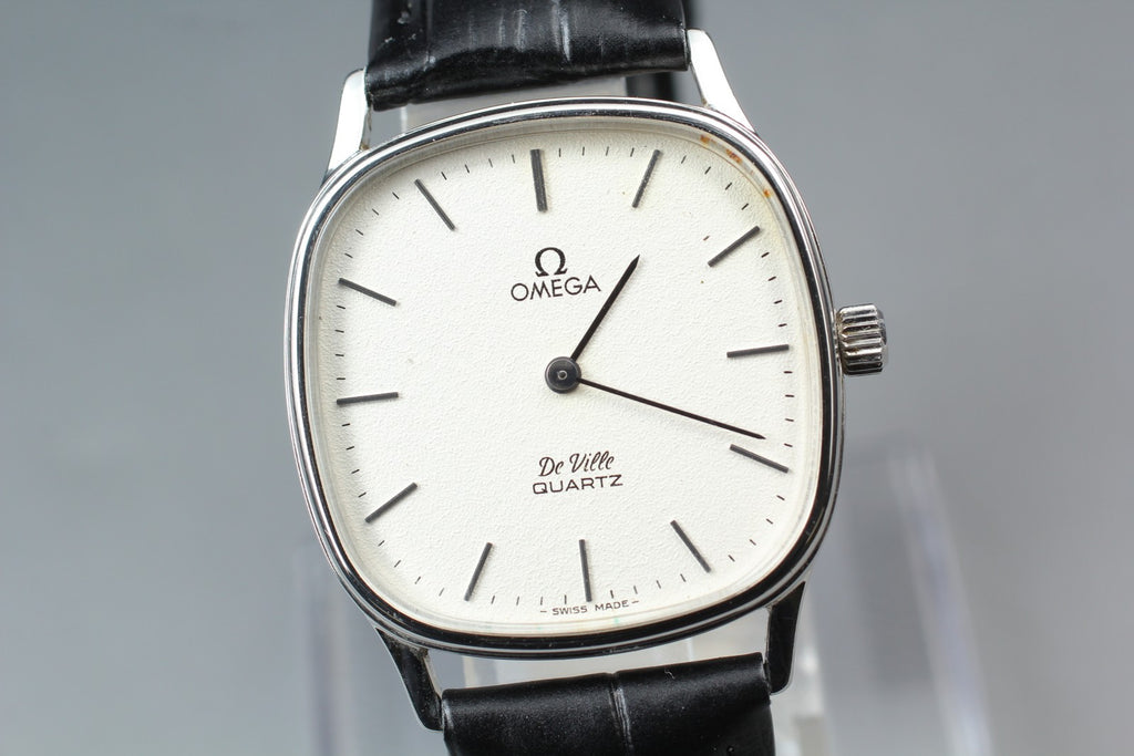 1979 Near MINT OMEGA De Ville 31mm 191.0073 Quartz White Dial Men's Vintage