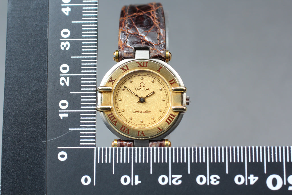 1984 Near MINT OMEGA Constellation 24mm 595.0092 Quartz Gold Women's Vintage