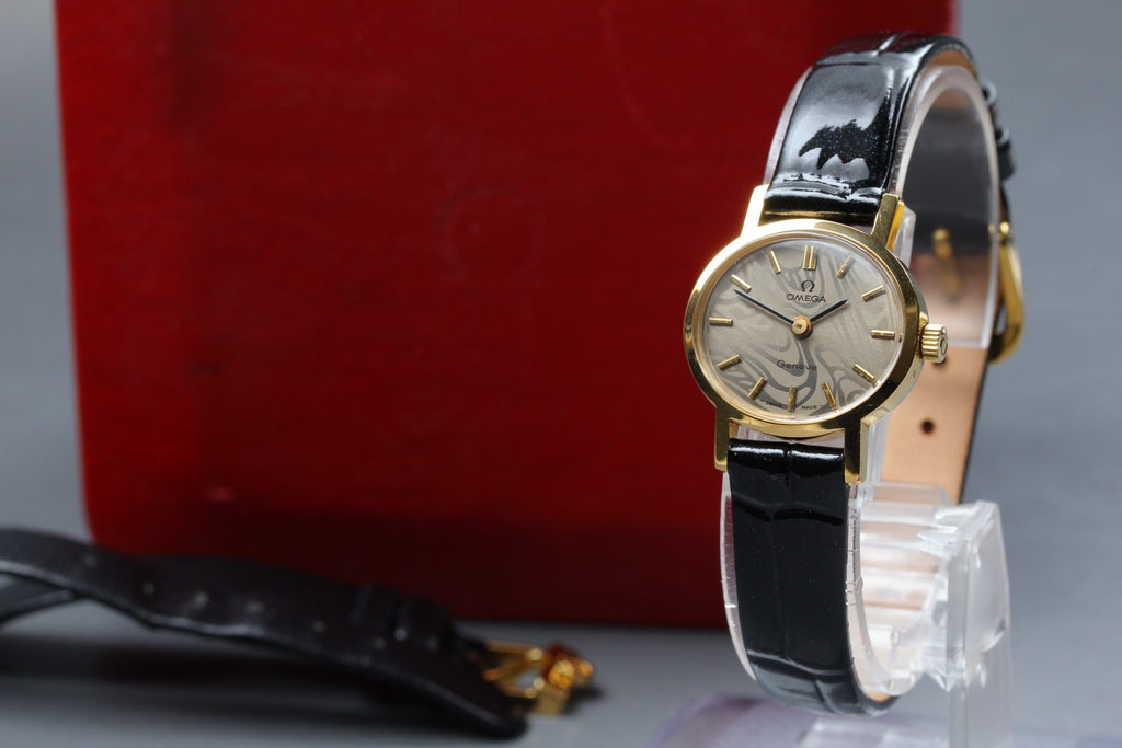 1973 Near MINT/Box Papaer OMEGA Geneve 23mm 511.0412 Manual Marble Dial Women's