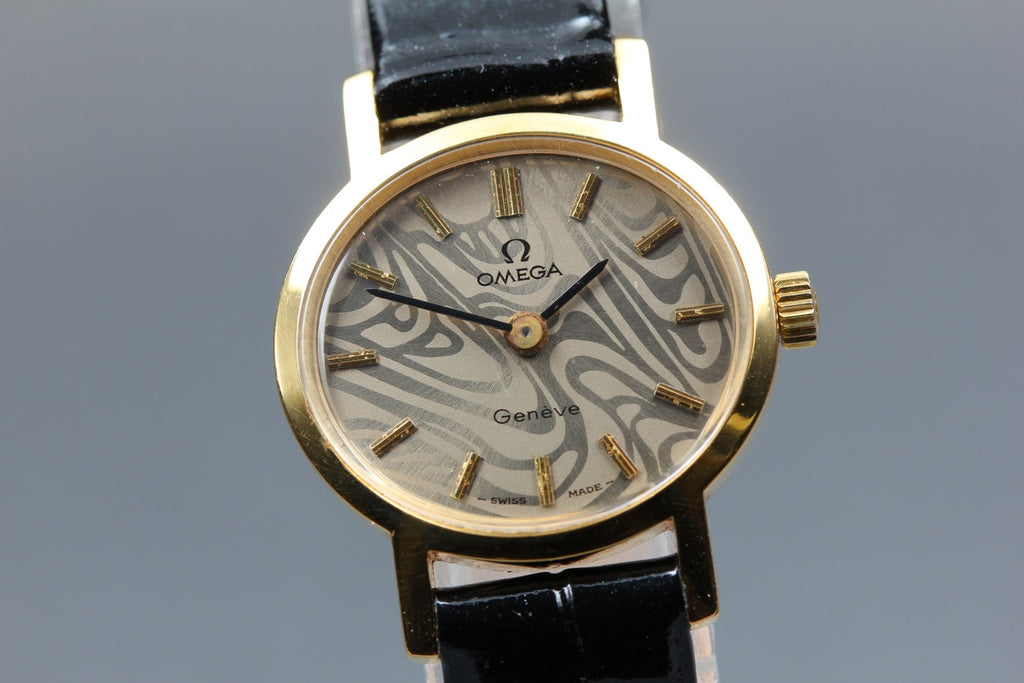 1973 Near MINT/Box Papaer OMEGA Geneve 23mm 511.0412 Manual Marble Dial Women's