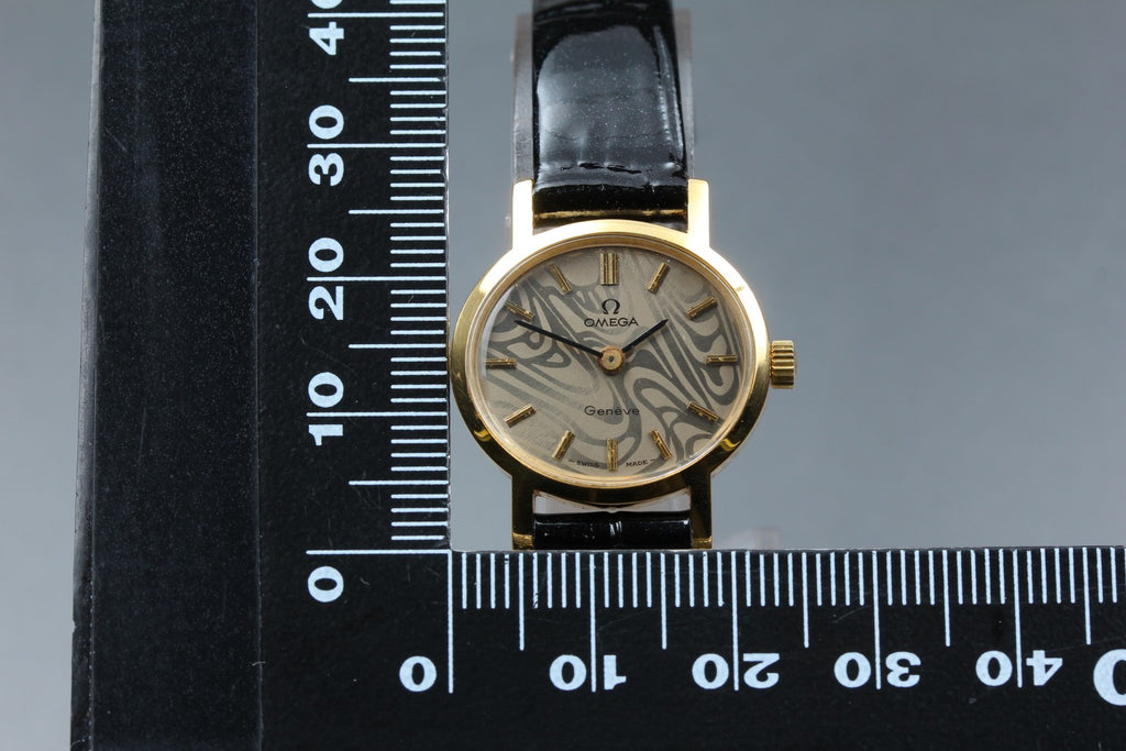 1973 Near MINT/Box Papaer OMEGA Geneve 23mm 511.0412 Manual Marble Dial Women's
