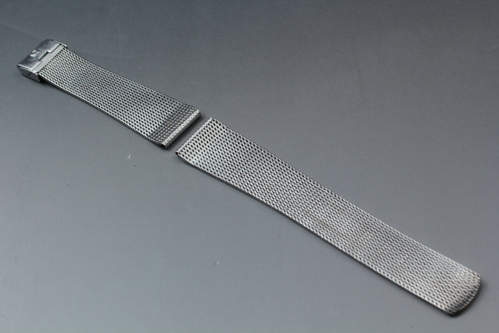 Near MINT OMEGA Milanese/Mesh Band 2046 19mm Stainless Bracelet Men's Vintage