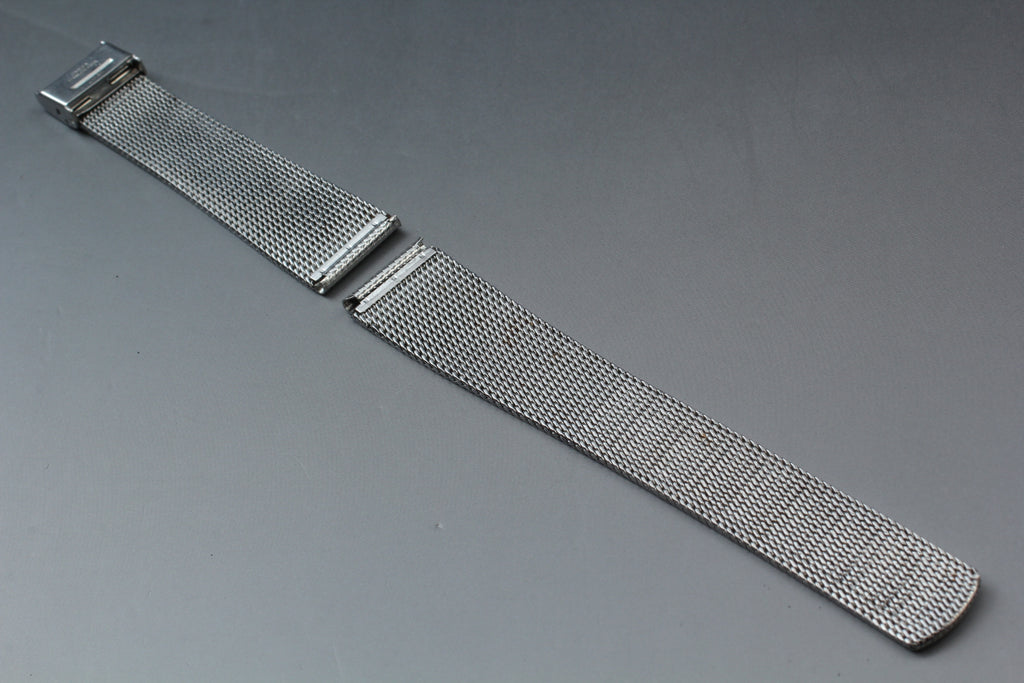 Near MINT OMEGA Milanese/Mesh Band 2046 19mm Stainless Bracelet Men's Vintage