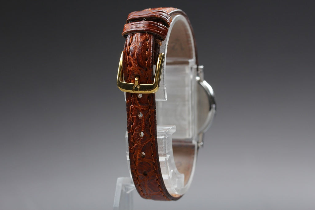 1993 Near MINT OMEGA De Ville 23mm 595.1111 Quartz Gold Dial Women's Vintage