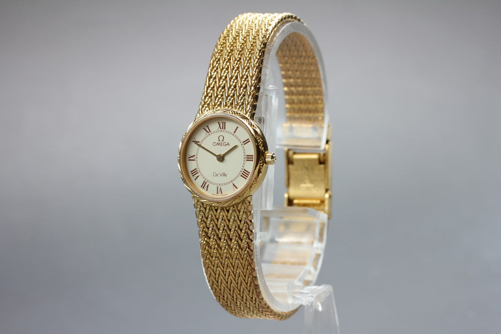 1984 Near MINT OMEGA De Ville 20mm 791.0889.0 Quartz Roman Dial Women's Vintage