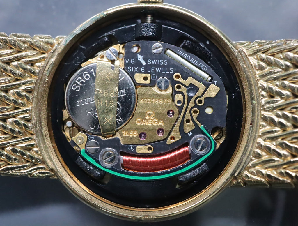 1984 Near MINT OMEGA De Ville 20mm 791.0889.0 Quartz Roman Dial Women's Vintage