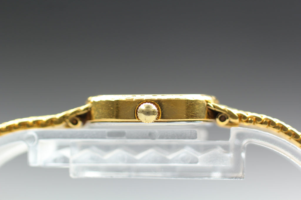 Near MINT Longines 153 3404 21mm Quartz L.153.4 Gold Dial Women's Vintage Watch