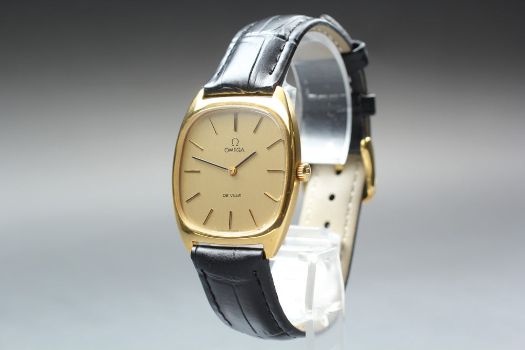 1978 OMEGA De Ville 32mm 111.0139 Manual Gold Dial Men's Watch Vintage Near MINT