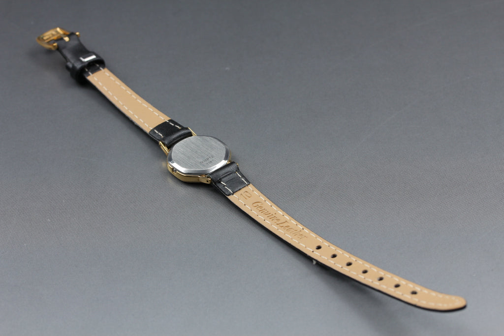 1984 Near MINT OMEGA De Ville 20mm 591.0257 Quartz Gold Roman Dial Women Vintage