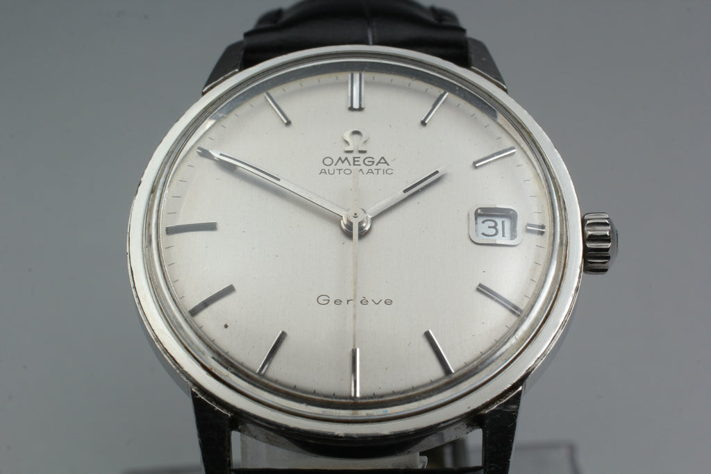 1969 Near MINT OMEGA Geneve 34mm 166.037 Automatic Silver Dial Men's Vintage