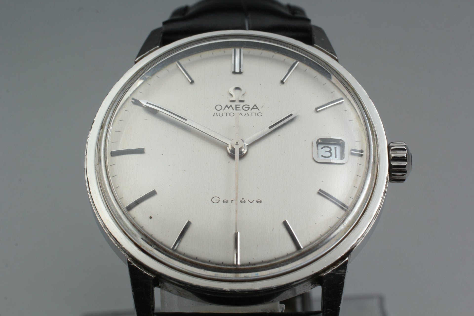 1969 Near MINT OMEGA Geneve 34mm 166.037 Automatic Silver Dial Men's Vintage