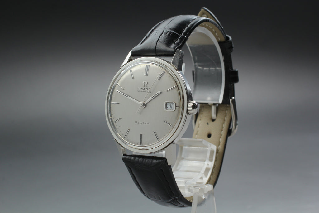 1969 Near MINT OMEGA Geneve 34mm 166.037 Automatic Silver Dial Men's Vintage