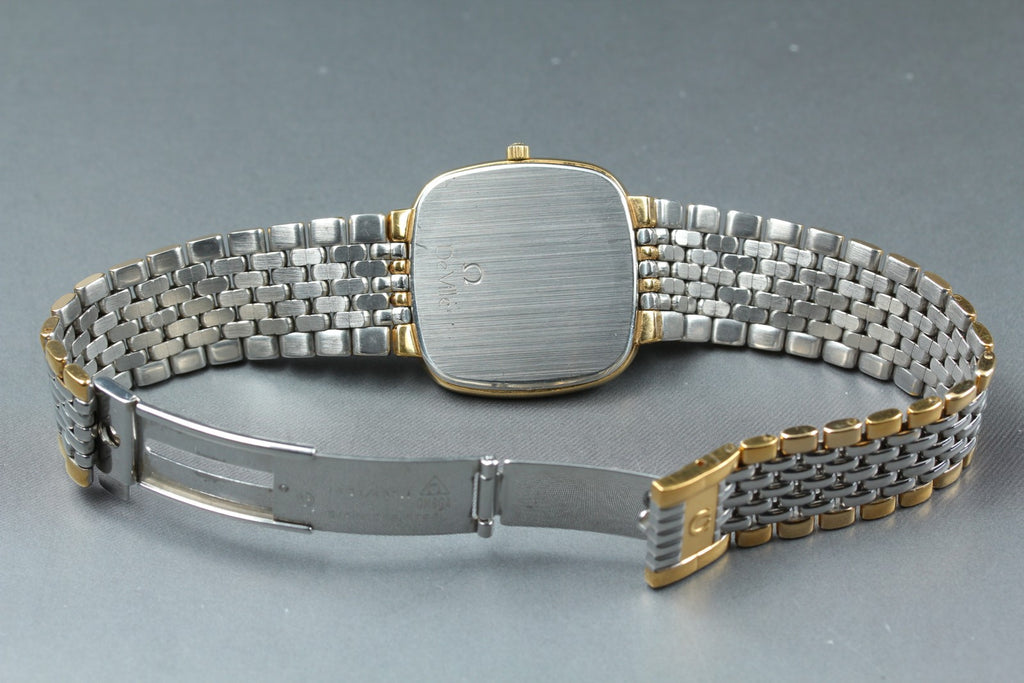 1988 Near MINT OMEGA De Ville 30mm 395.0877.2 Quartz Gold Dial Men's Vintage