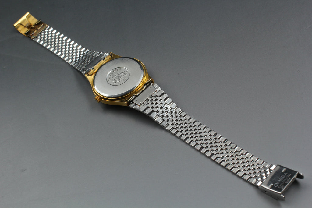 1977 Near MINT OMEGA Seamaster 35mm 196.0116 Quartz Gold Dial Men's Vintage