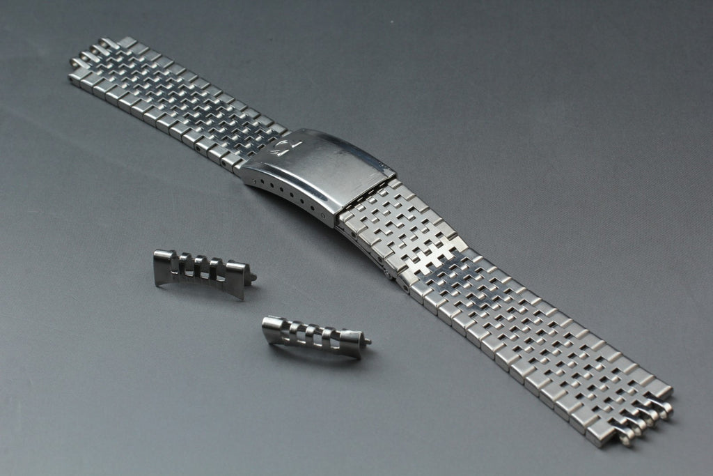 Near MINT OMEGA Bracelet FF570/2054 18mm Stainless steel Silver Men's Vintage