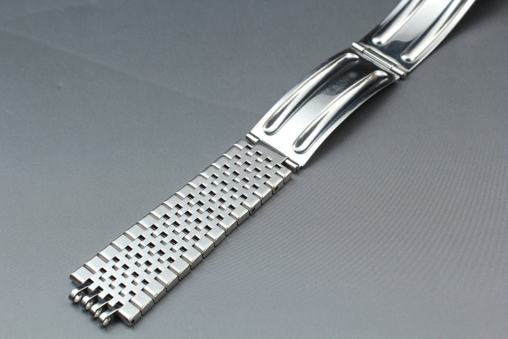 Near MINT OMEGA Bracelet FF570/2054 18mm Stainless steel Silver Men's Vintage