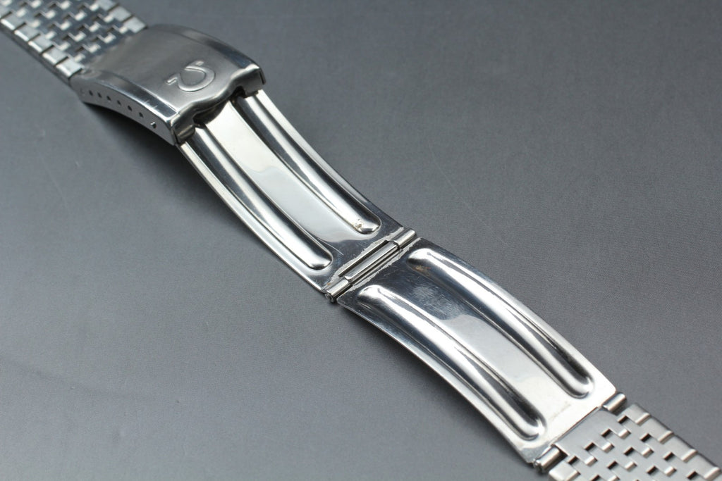 Near MINT OMEGA Bracelet FF570/2054 18mm Stainless steel Silver Men's Vintage