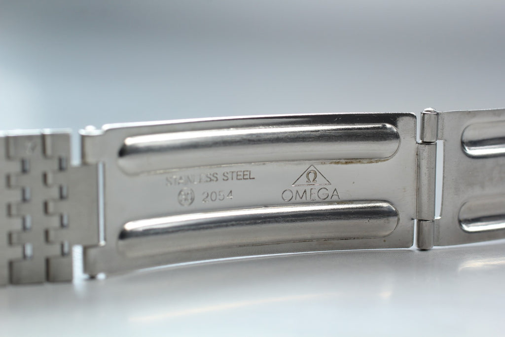 Near MINT OMEGA Bracelet FF570/2054 18mm Stainless steel Silver Men's Vintage