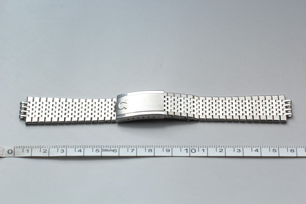 Near MINT OMEGA Bracelet FF570/2054 18mm Stainless steel Silver Men's Vintage