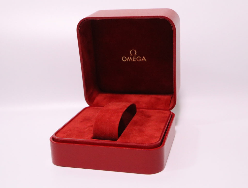 Near MINT OMEGA Vintage Red Watch Box Genuine Case Only From JAPAN #2374