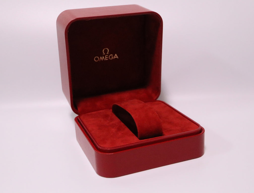 Near MINT OMEGA Vintage Red Watch Box Genuine Case Only From JAPAN #2374