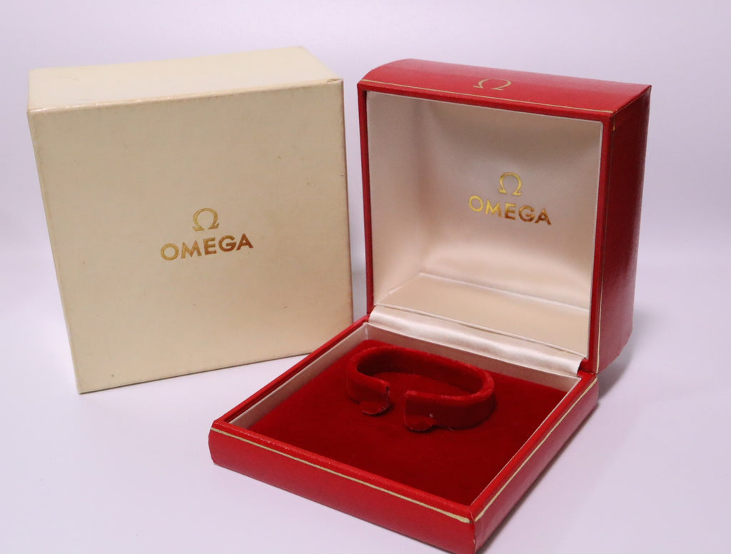 Near MINT OMEGA Vintage Red Watch Box Genuine Case Only From JAPAN #2376
