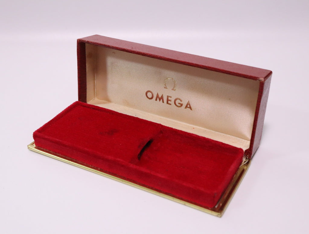 OMEGA Vintage Red Watch Box Genuine Case Only From JAPAN Exc+5 #2371