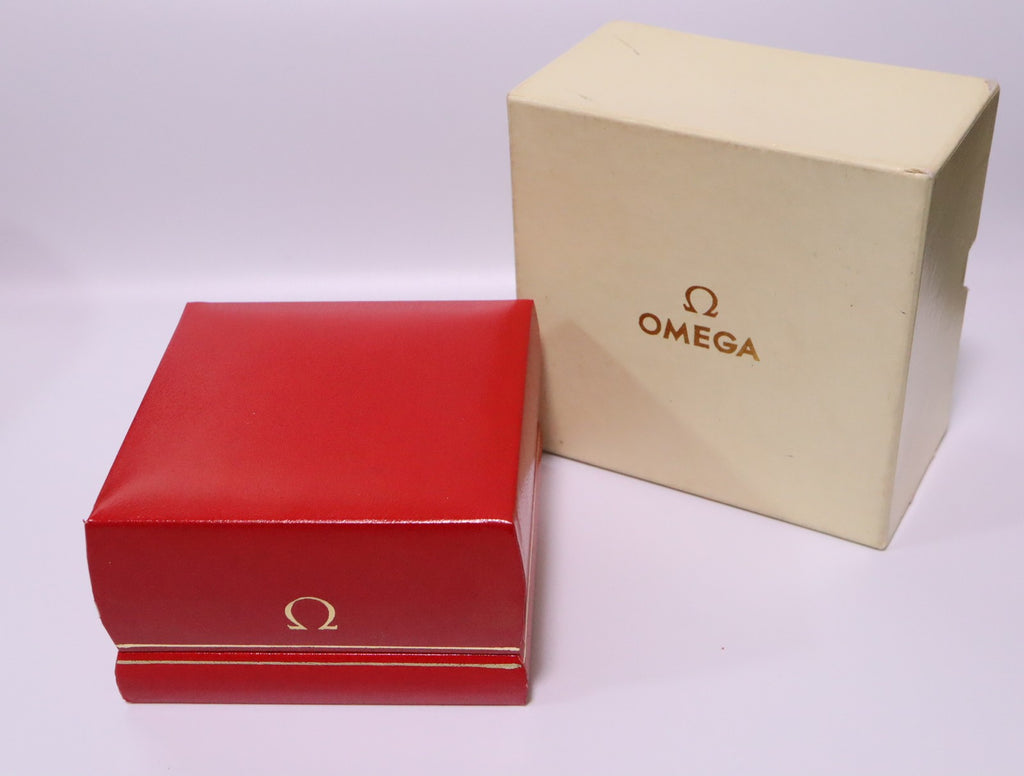 Near MINT OMEGA Vintage Red Watch Box Genuine Case Only From JAPAN #2376