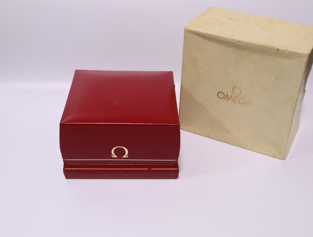 Near MINT OMEGA Vintage Red Watch Box Genuine Case Only From JAPAN #2375