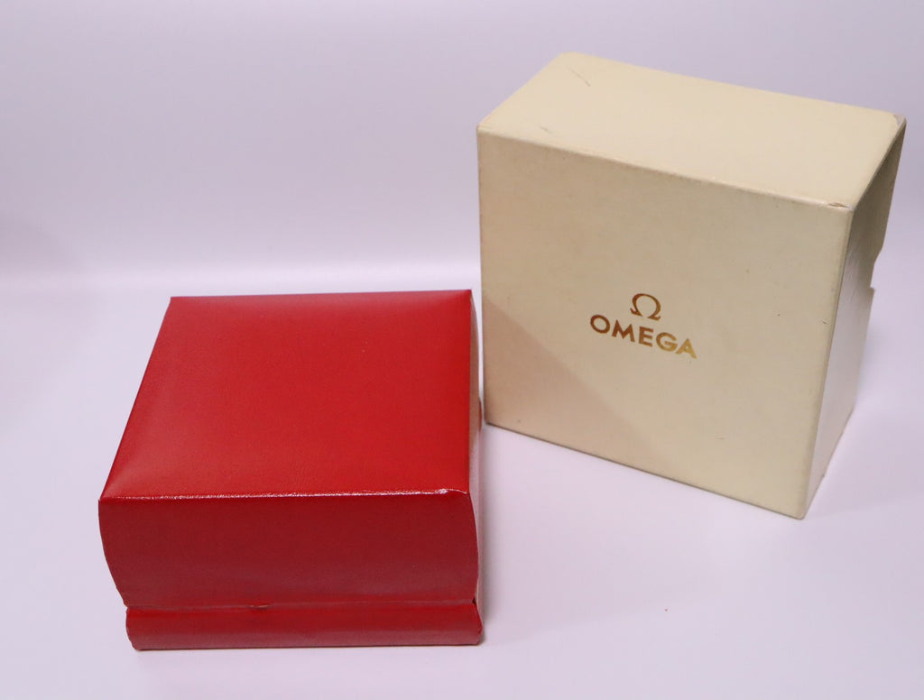 Near MINT OMEGA Vintage Red Watch Box Genuine Case Only From JAPAN #2376