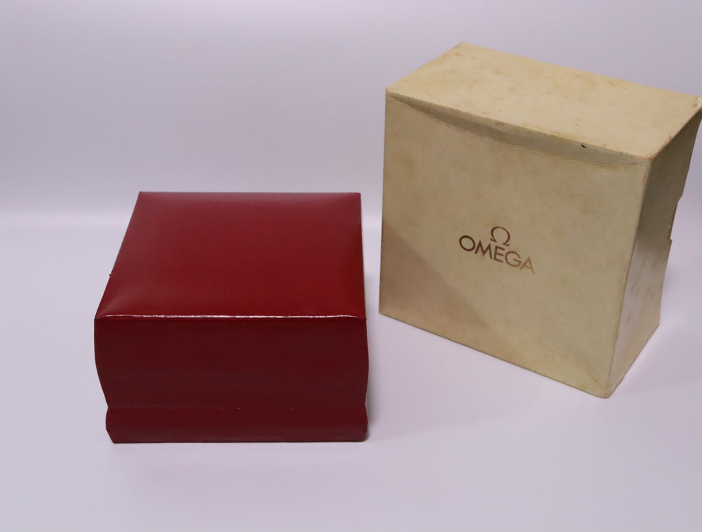 Near MINT OMEGA Vintage Red Watch Box Genuine Case Only From JAPAN #2375