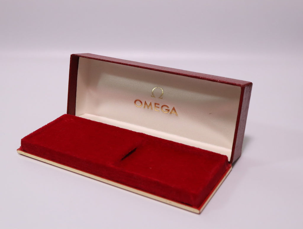 OMEGA Vintage Red Watch Box Genuine Case Only From JAPAN Exc+5 #2369