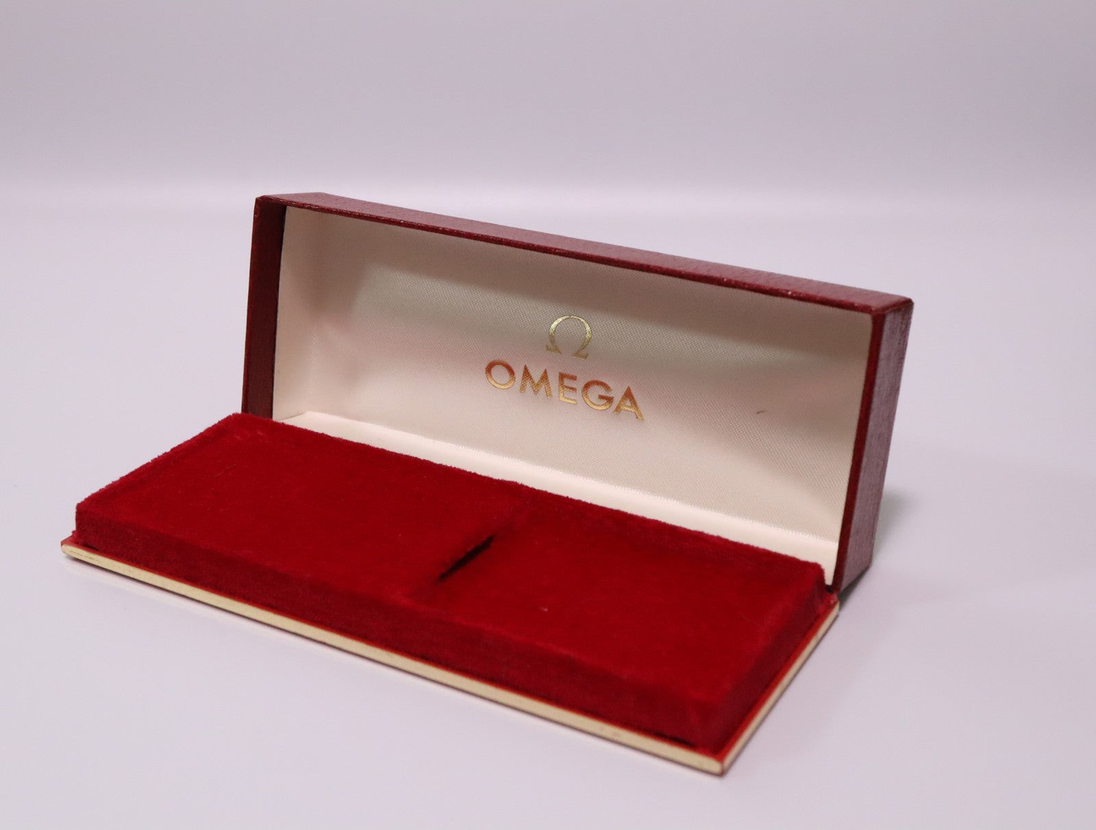 OMEGA Vintage Red Watch Box Genuine Case Only From JAPAN Exc+5 #2369