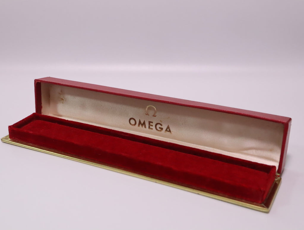OMEGA Vintage Red Watch Box Genuine Case Only for Women's JAPAN Exc+5 #2365