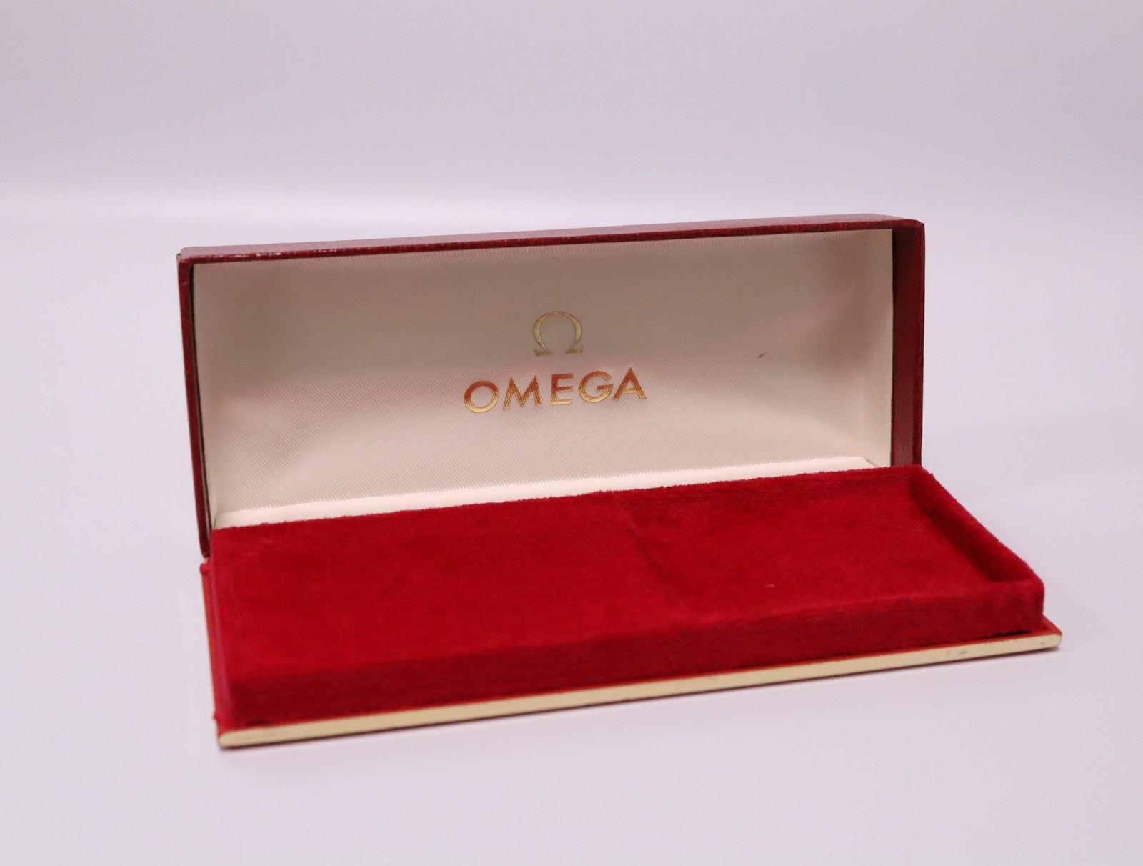 OMEGA Vintage Red Watch Box Genuine Case Only From JAPAN Exc+5 #2369