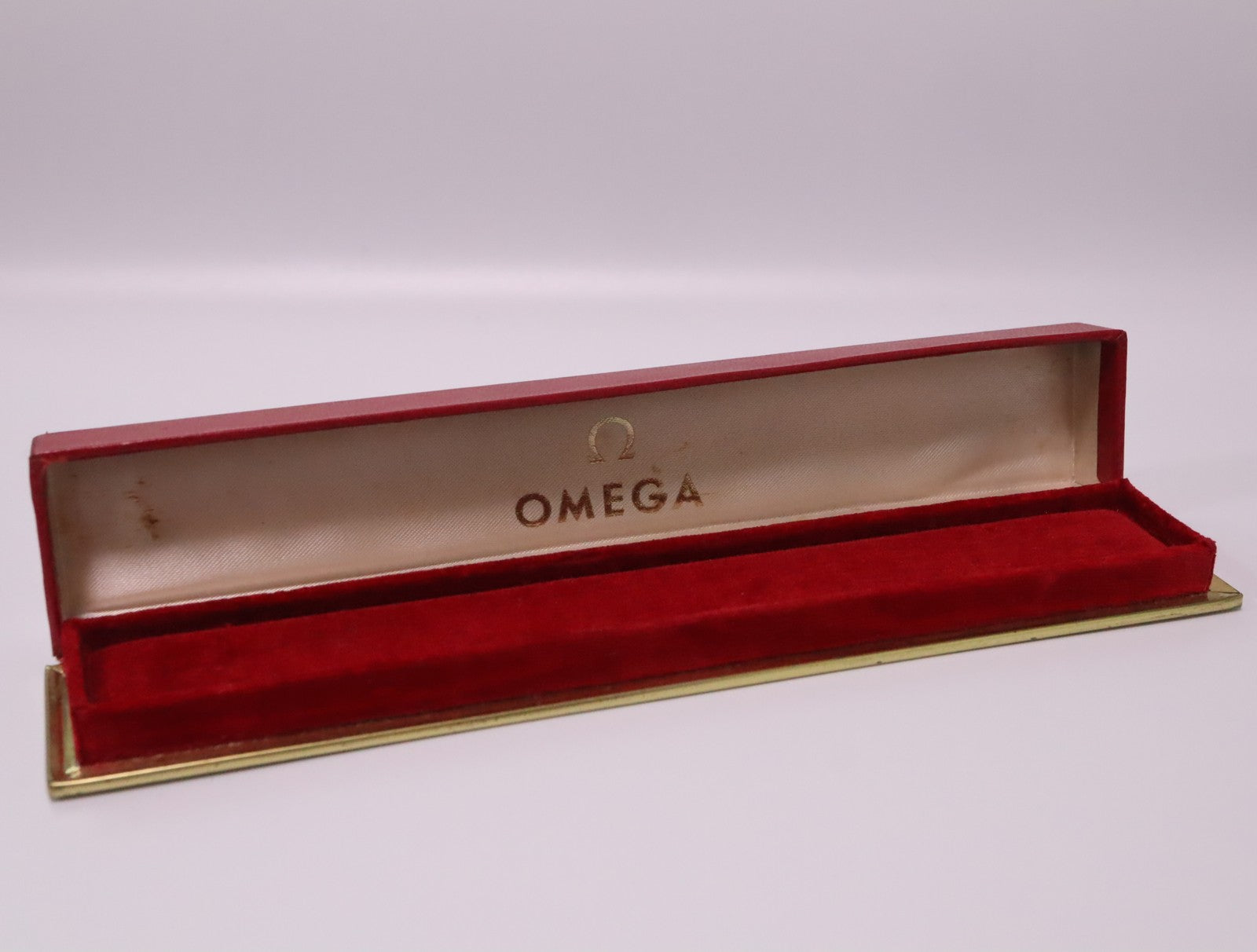OMEGA Vintage Red Watch Box Genuine Case Only for Women's JAPAN Exc+5 #2365