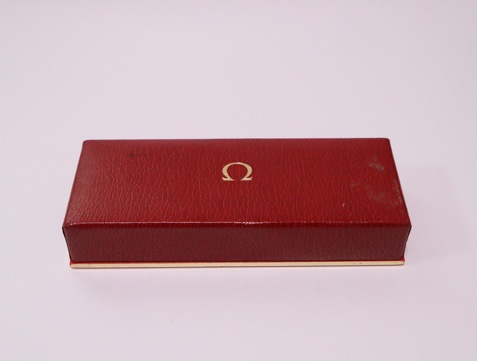 OMEGA Vintage Red Watch Box Genuine Case Only From JAPAN Exc+5 #2369